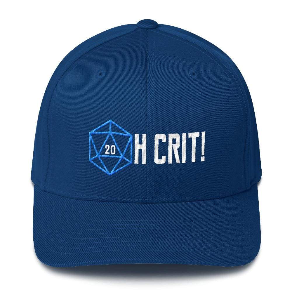 OH CRIT! D20 Teal/White Structured Twill Flexfit Cap - Royal Blue / S/M