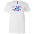 Pirate Isles Possums Light Unisex Premium V-Neck Tee - White / S