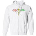 Play Cancer Away Unisex Zip Hoodie - White / S
