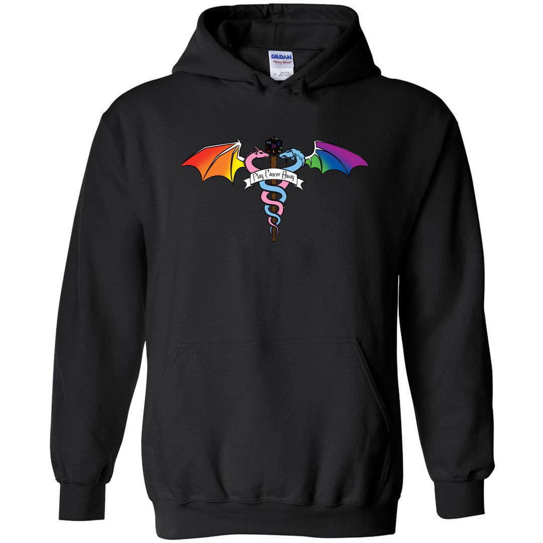 Play Cancer Away with Pride TS Unisex Pullover Hoodie - Black / S