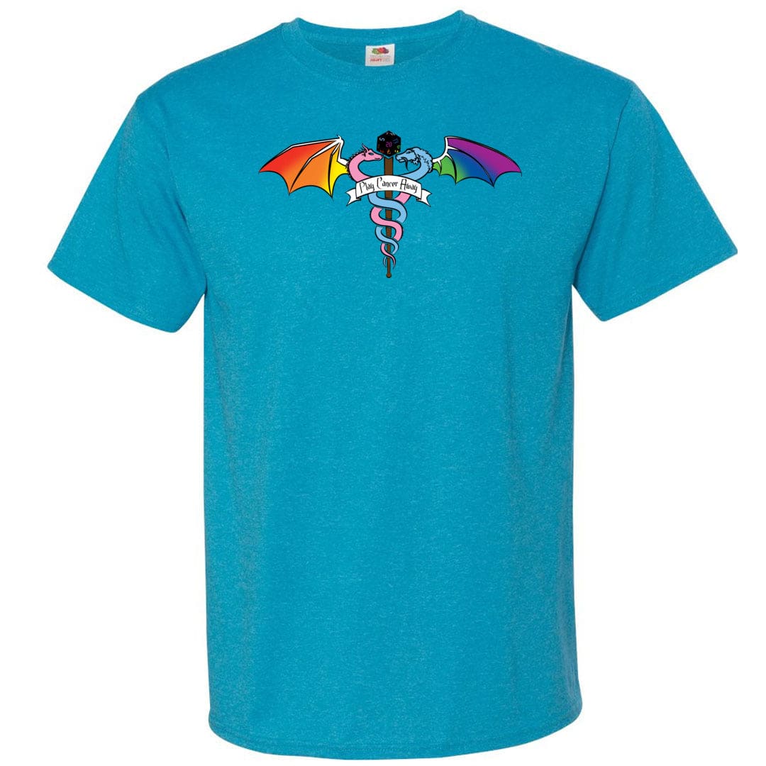 Play Cancer Away with Pride Unisex Classic Tee - Turquoise Heather / S