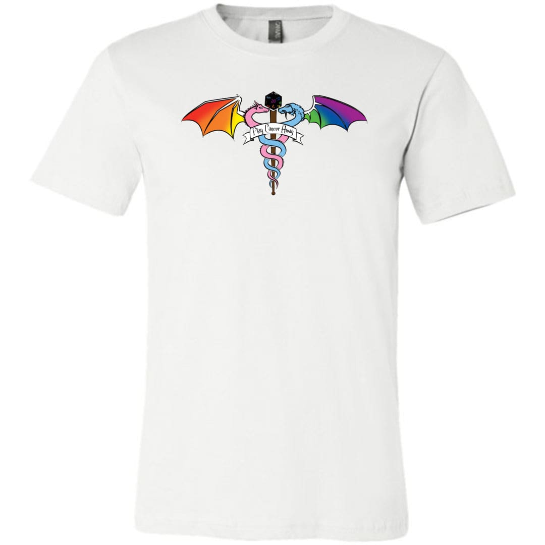 Play Cancer Away with Pride Unisex Premium Tee - White / XS