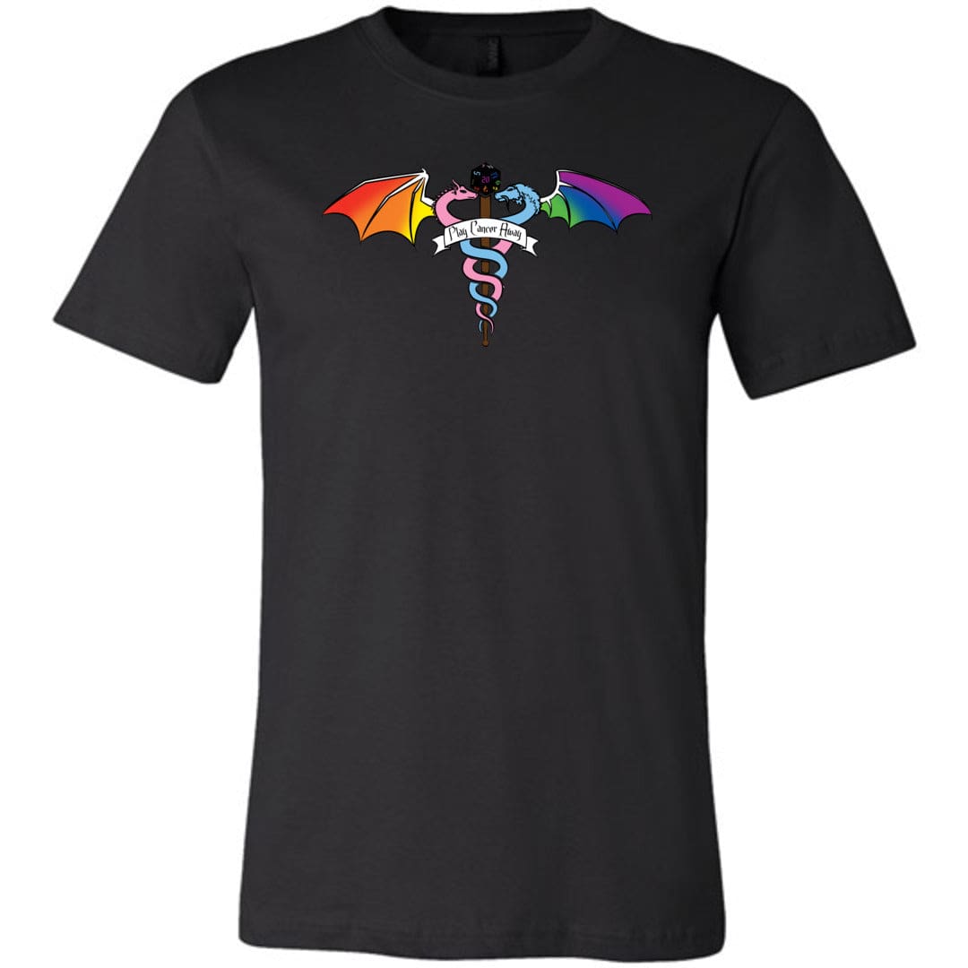Play Cancer Away with Pride Unisex Premium Tee - Black / XS