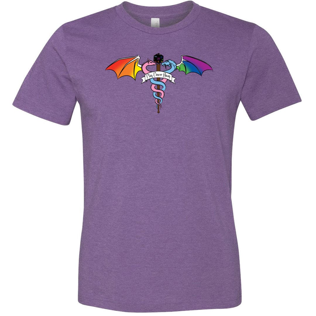 Play Cancer Away with Pride Unisex Premium Tee - Heather Team Purple / XS