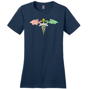 Play Cancer Away Womens Premium Tee - Navy / XS