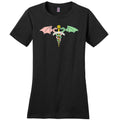 Play Cancer Away Womens Premium Tee - Black / XS