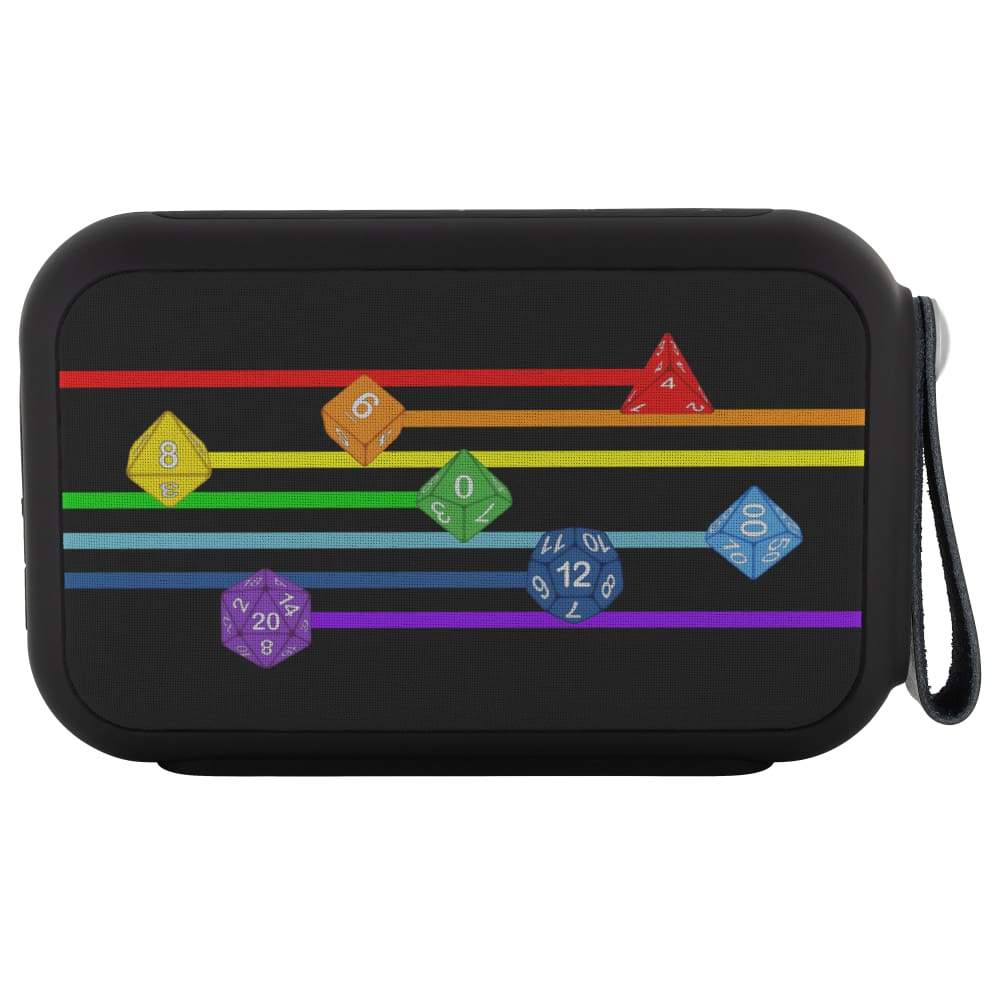 Polyhedral Pride - Rainbow Dice Bluetooth Speaker - Bluetooth Speaker - Headphones