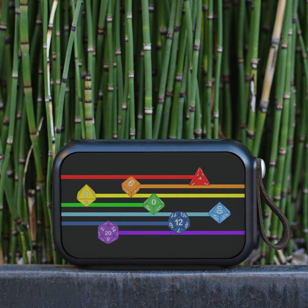 Polyhedral Pride - Rainbow Dice Bluetooth Speaker - Headphones