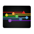 Polyhedral Pride - Rainbow Dice Mousepad - POLYPRIDE - Mousepads