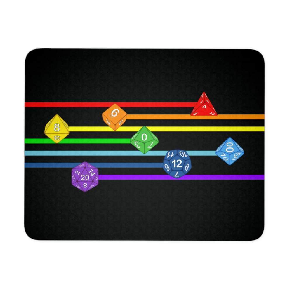 Polyhedral Pride - Rainbow Dice Mousepad - POLYPRIDE - Mousepads