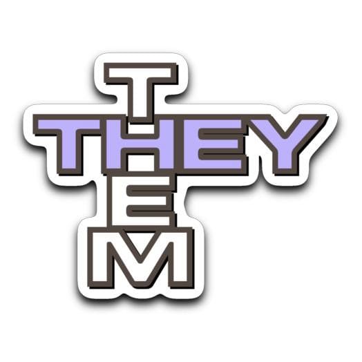 Pronoun Crossword They Them Sticker - ProCwTT