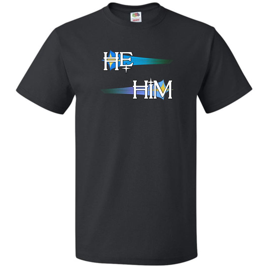 Pronoun Wishing Star He Him Unisex Classic Tee - Black / S - SoMattyGameZ