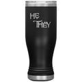 Pronoun Wishing Star He They 20oz BOHO Vacuum Tumbler - Black - Tumblers