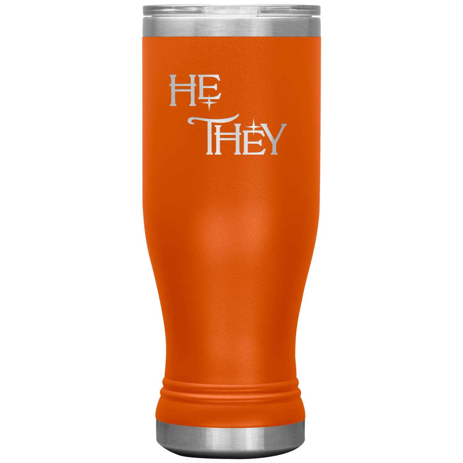 Pronoun Wishing Star He They 20oz BOHO Vacuum Tumbler - Orange - Tumblers
