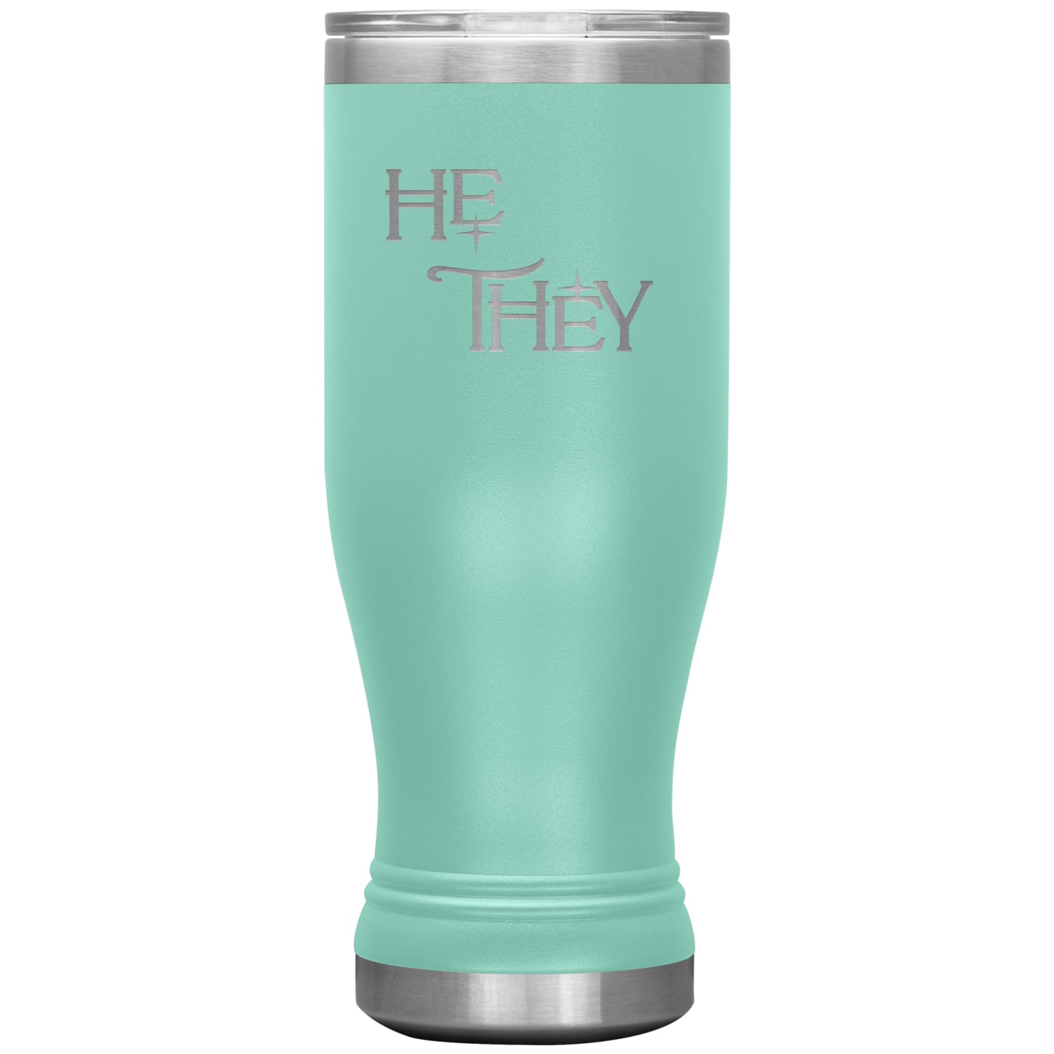 Pronoun Wishing Star He They 20oz BOHO Vacuum Tumbler - Teal - Tumblers