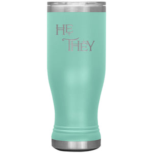 Pronoun Wishing Star He They 20oz BOHO Vacuum Tumbler - Teal - Tumblers