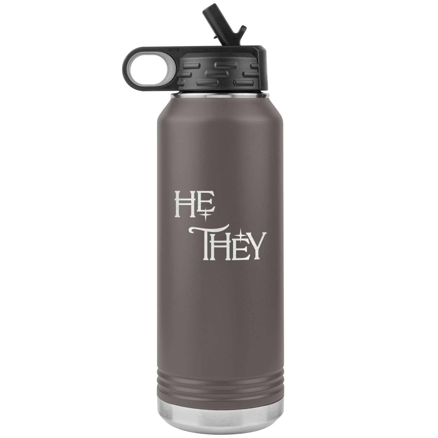 Pronoun Wishing Star He They 32oz Vacuum Tumbler - Pewter - Tumblers