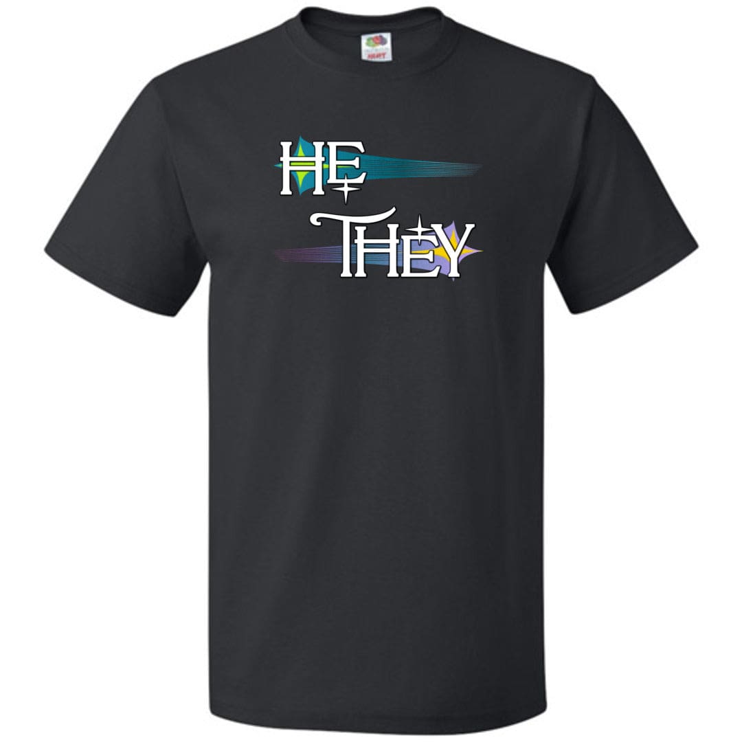 Pronoun Wishing Star He They Unisex Classic Tee - Black / S - SoMattyGameZ