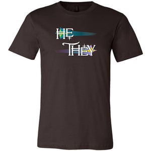 Pronoun Wishing Star He They Unisex Premium Tee - Brown / S