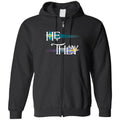 Pronoun Wishing Star He They Unisex Zip Hoodie - Black / S - SoMattyGameZ