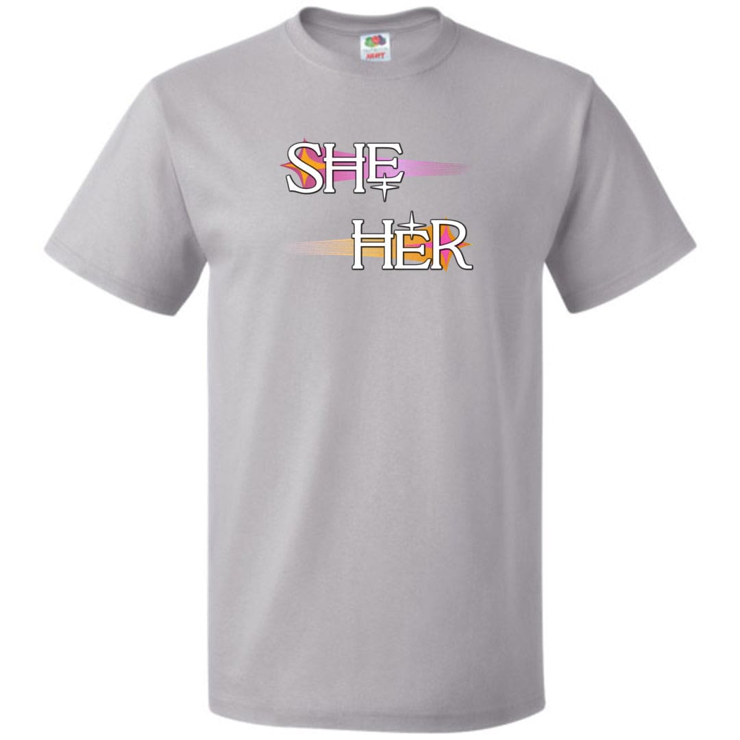 Pronoun Wishing Star She Her Unisex Classic Tee - Silver / S - SoMattyGameZ