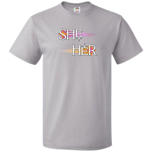 Pronoun Wishing Star She Her Unisex Classic Tee - Silver / S - SoMattyGameZ