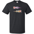 Pronoun Wishing Star She Her Unisex Classic Tee - Black / S - SoMattyGameZ