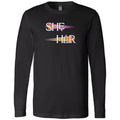 Pronoun Wishing Star She Her Unisex Premium Long Sleeve Tee - Black / XS - SoMattyGameZ