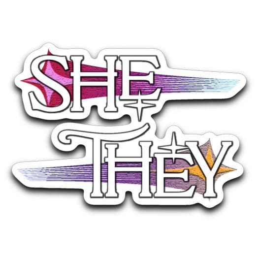 Pronoun Wishing Star She They Sticker - ProWSST