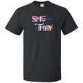 Pronoun Wishing Star She They Unisex Classic Tee - Black / S - SoMattyGameZ