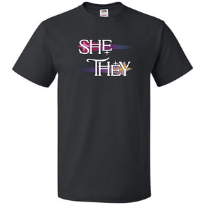Pronoun Wishing Star She They Unisex Classic Tee - Black / S - SoMattyGameZ