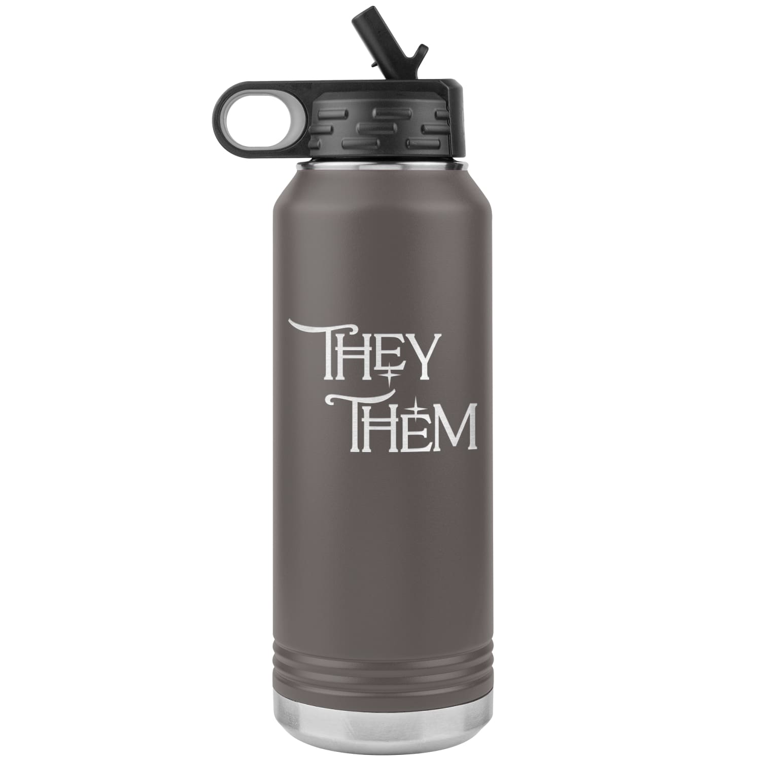Pronoun Wishing Star They Them 32oz Vacuum Tumbler - Pewter - Tumblers