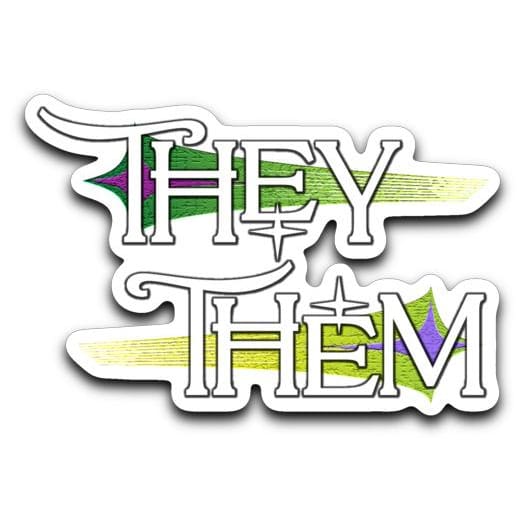 Pronoun Wishing Star They Them Sticker - ProWSTT