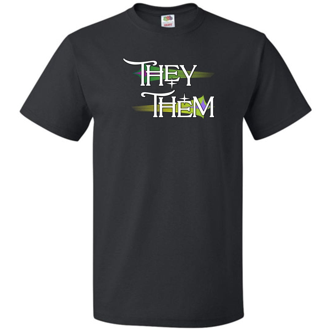Pronoun Wishing Star They Them Unisex Classic Tee - Black / S - SoMattyGameZ