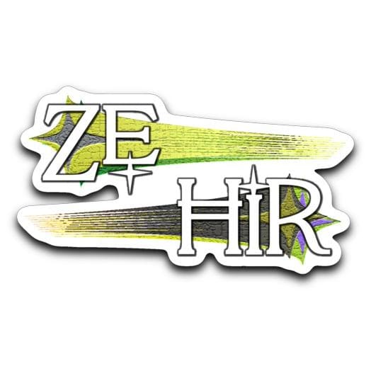 Pronoun Wishing Star Ze Hir Sticker - ProWSZH