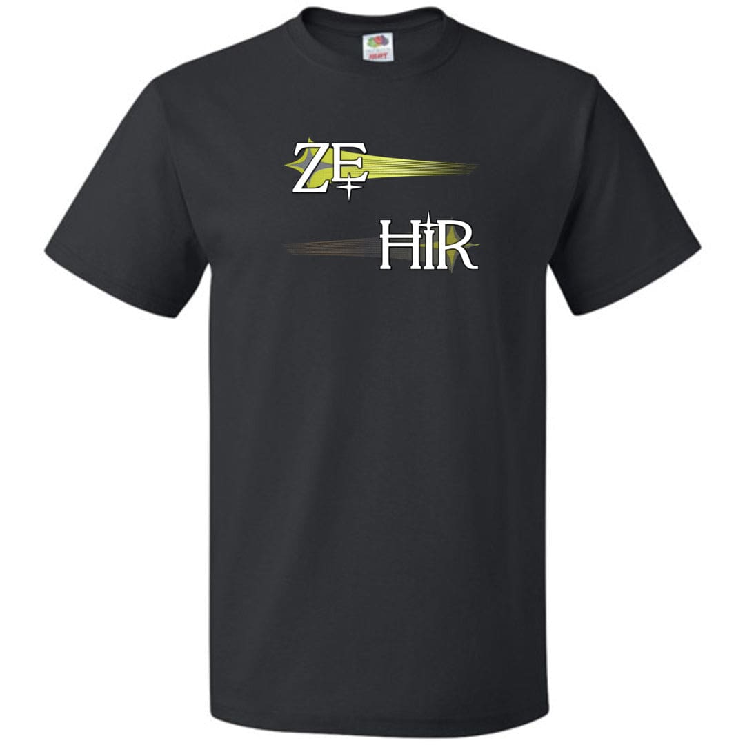Pronoun Wishing Star Ze Hir Unisex Classic Tee - Black / S - SoMattyGameZ
