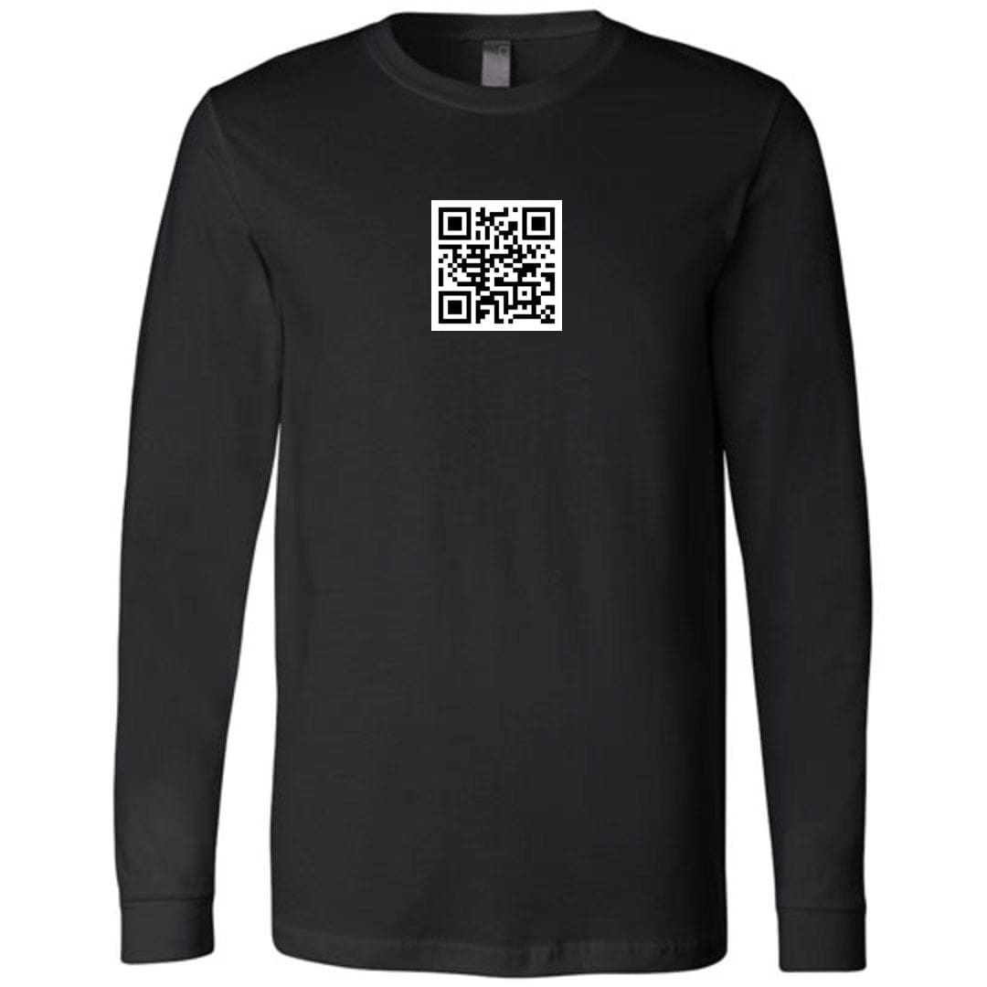 QR Code Unisex Premium Long Sleeve Tee - Black / XS