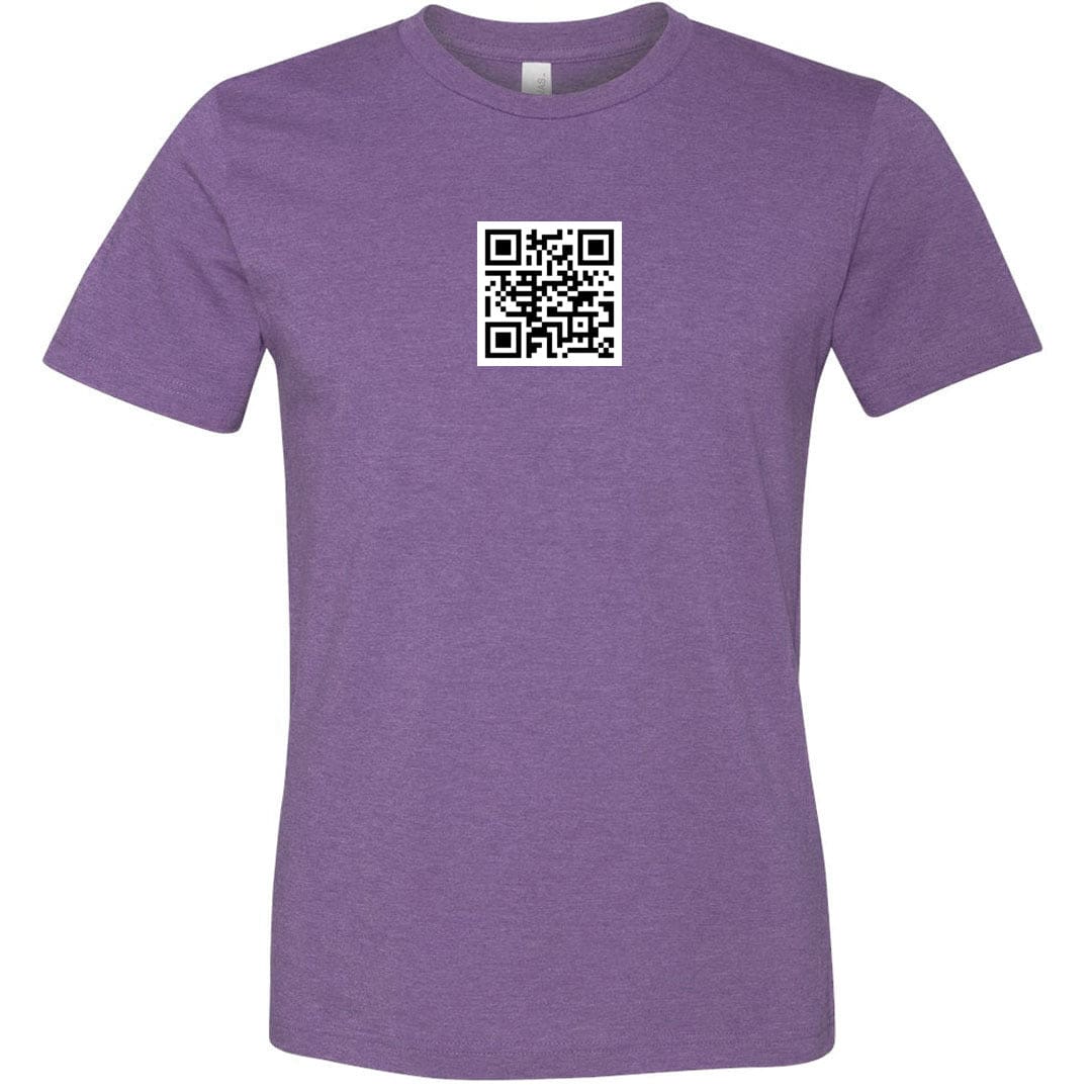 QR Code Unisex Premium Tee - Heather Team Purple / XS