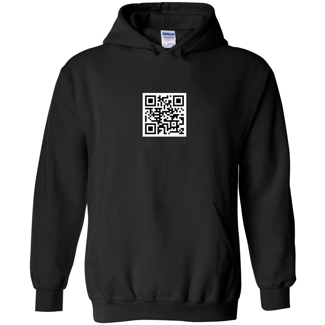 QR Code Unisex Pullover Hoodie - Black / S