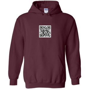 QR Code Unisex Pullover Hoodie - Maroon / S