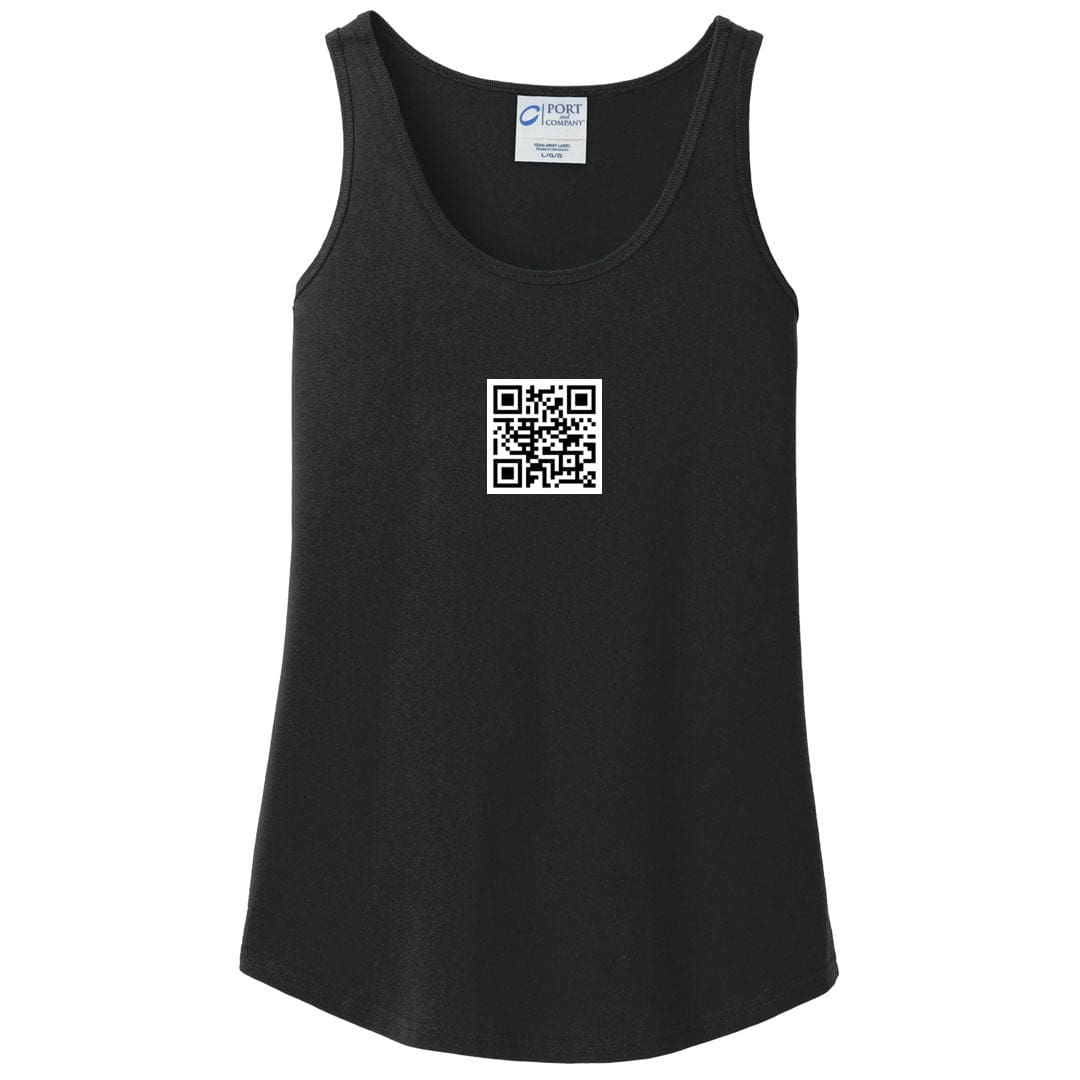 QR Code Womens Core Cotton Tank - Jet Black / XS