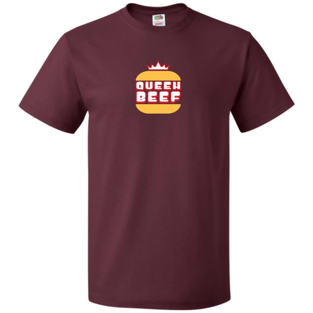 Queen Beef Retroverse Logo Unisex Classic Tee - Maroon / S