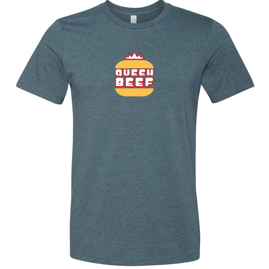 Queen Beef Retroverse Logo Unisex Premium Tee - Heather Slate / XS