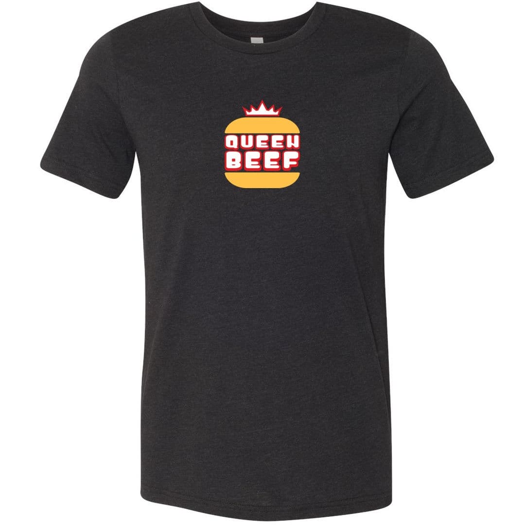 Queen Beef Retroverse Logo Unisex Premium Tee - Black Heather / XS