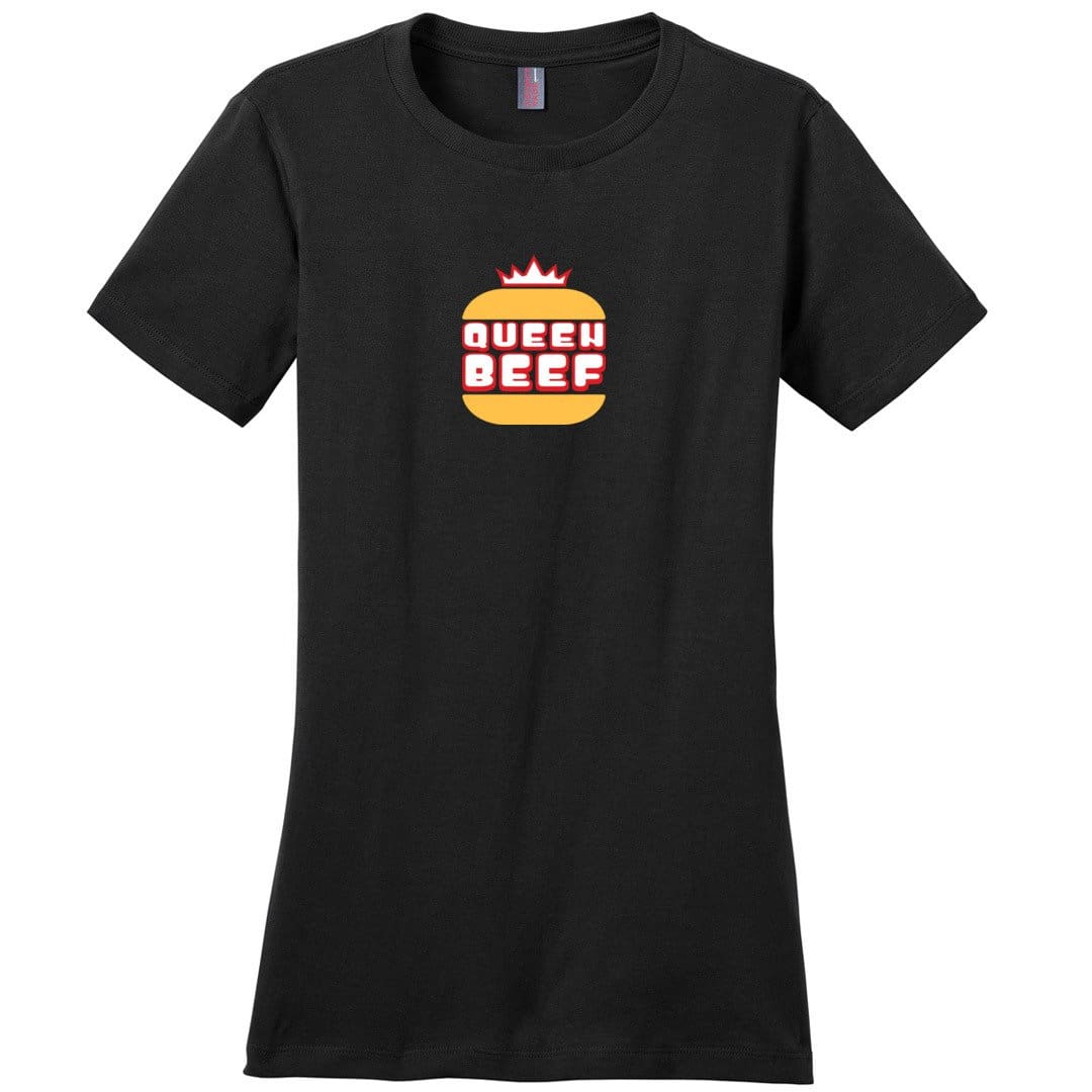 Queen Beef Retroverse Logo Womens Premium Tee - Black / XS