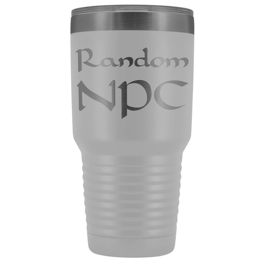 Random NPC v1 30 oz Vaccum Tumbler - White - Tumblers