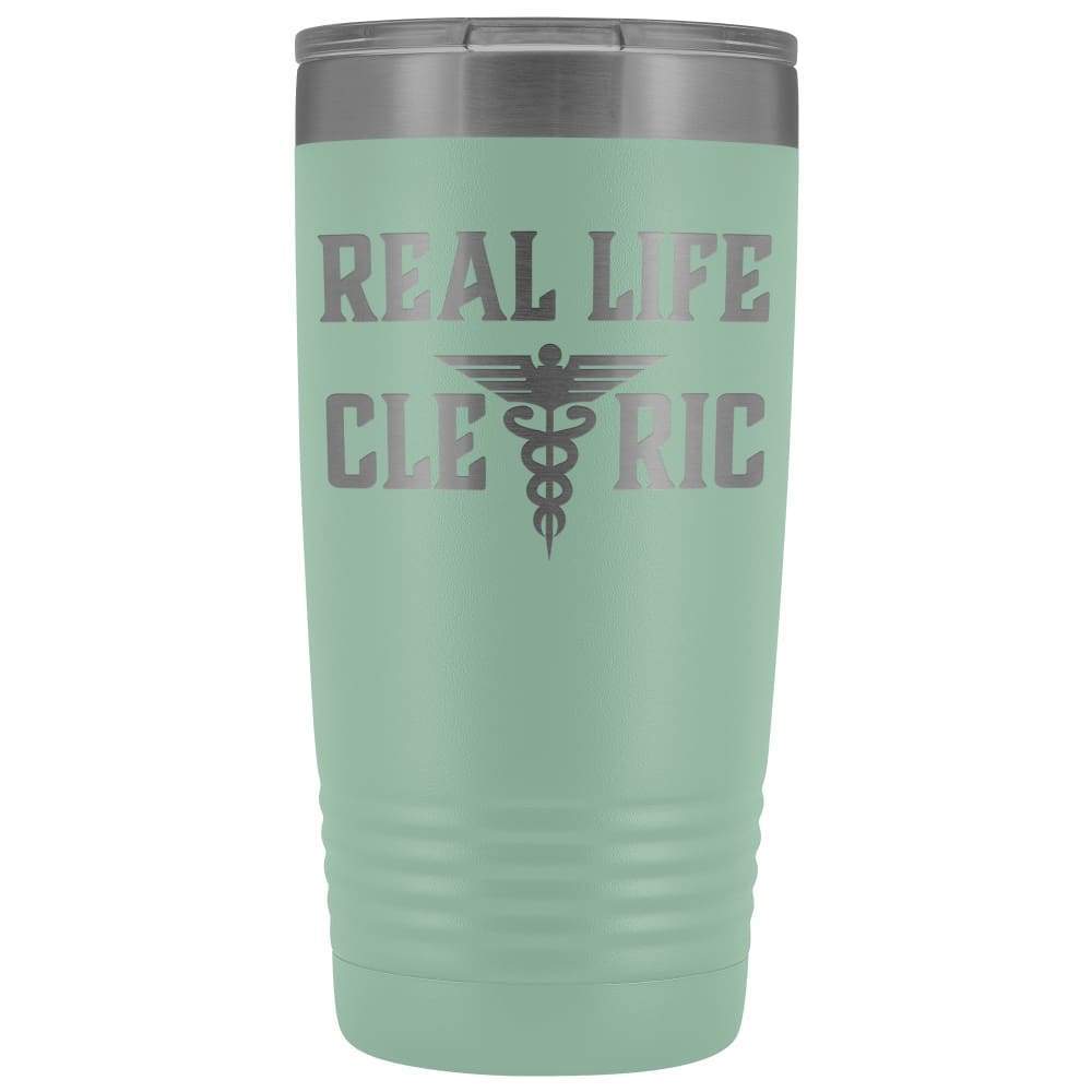 Real Life Cleric 20oz Vacuum Tumbler - Teal - Tumblers
