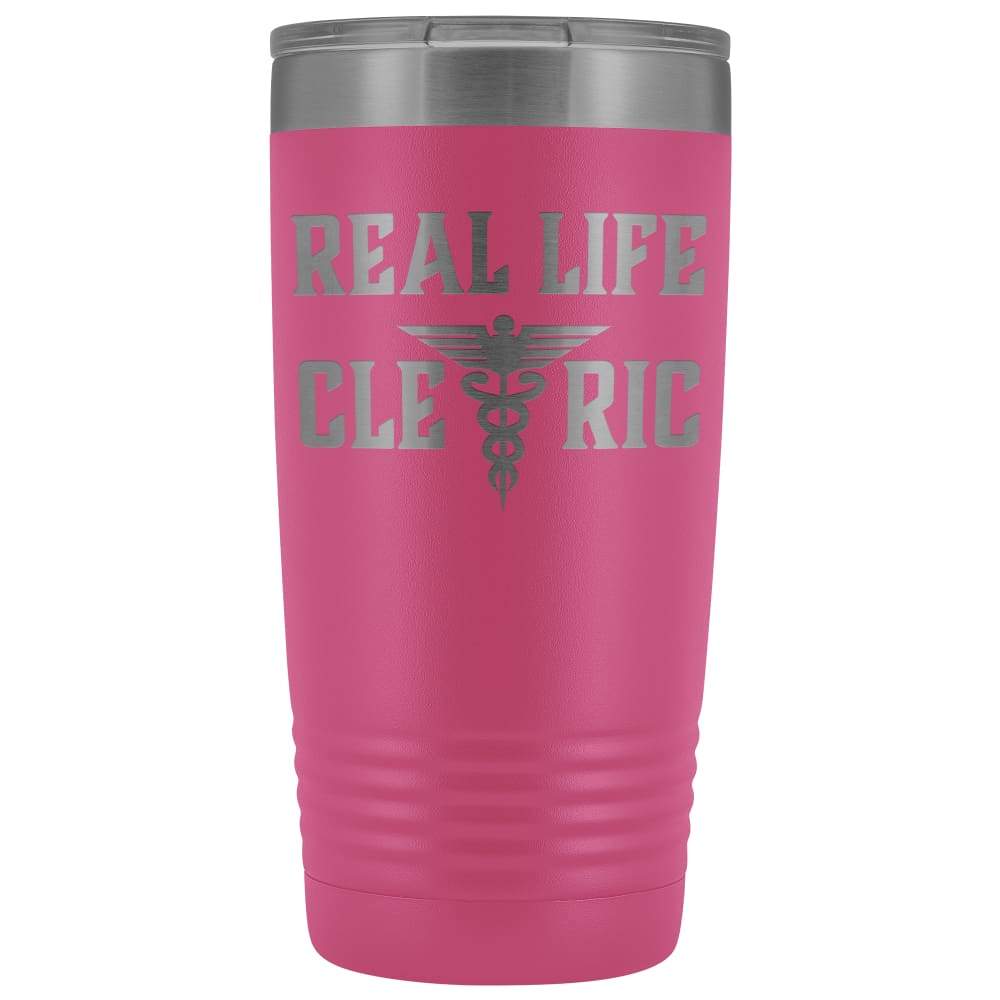 Real Life Cleric 20oz Vacuum Tumbler - Pink - Tumblers