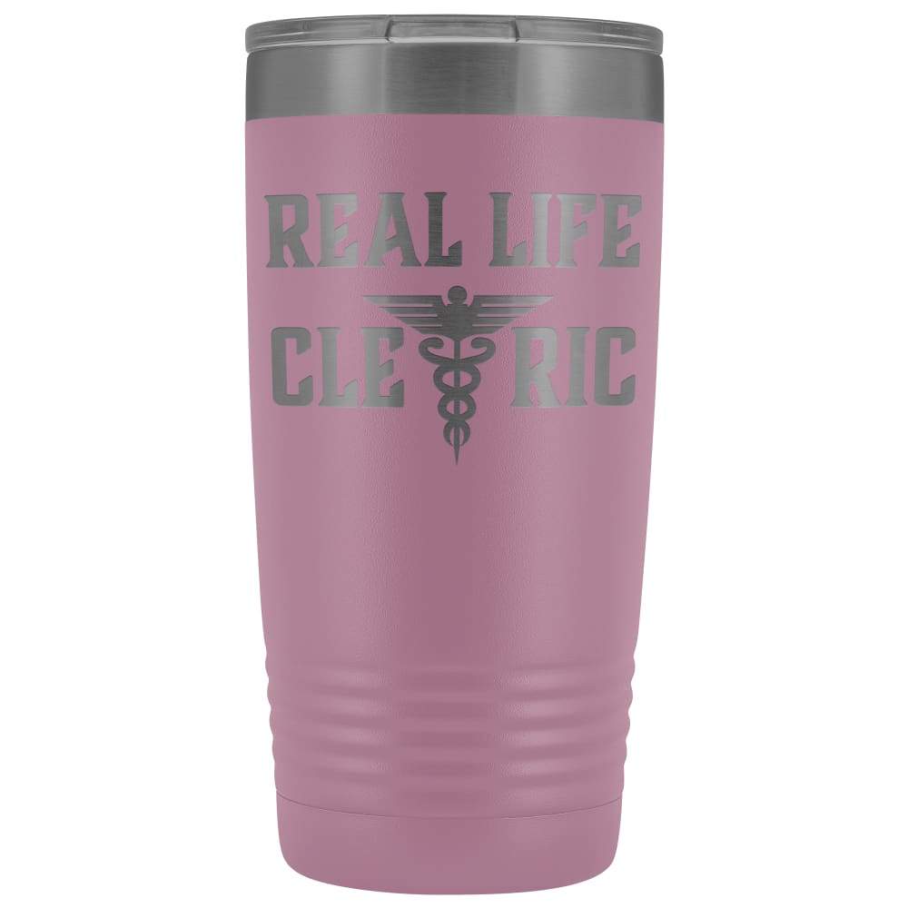 Real Life Cleric 20oz Vacuum Tumbler - Light Purple - Tumblers