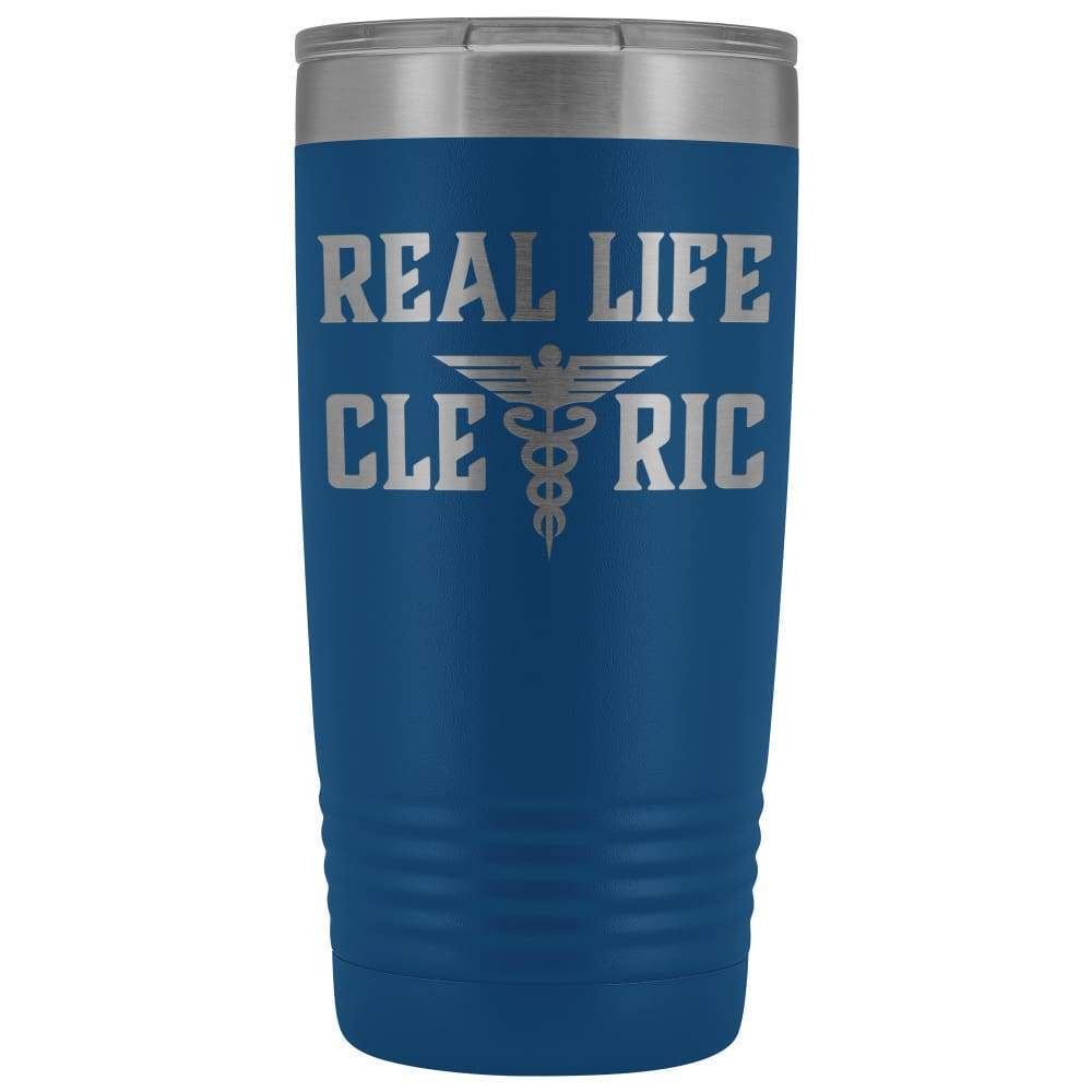 Real Life Cleric 20oz Vacuum Tumbler - Blue - Tumblers